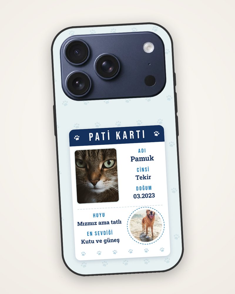 Evcil Hayvan Kimlik Kartı Kılıf — kişiye özel telefon kılıfı tasarla