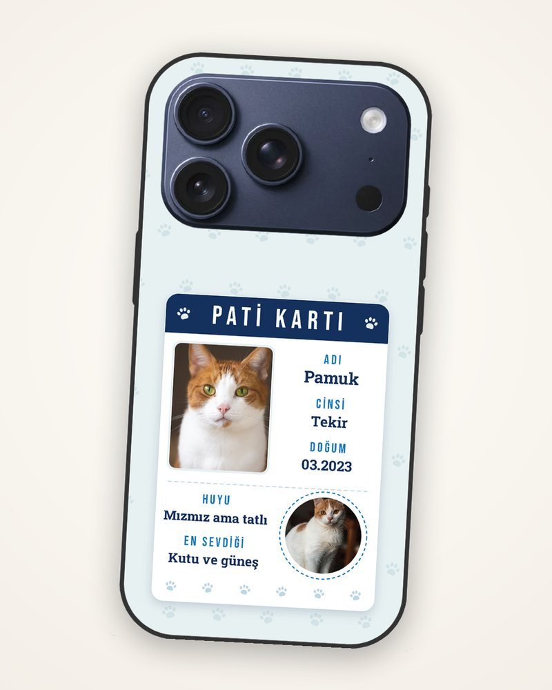 Evcil Hayvan Kimlik Kartı Kılıf — kişiye özel telefon kılıfı tasarla